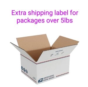 Extra shipping label for packages over 5 lb